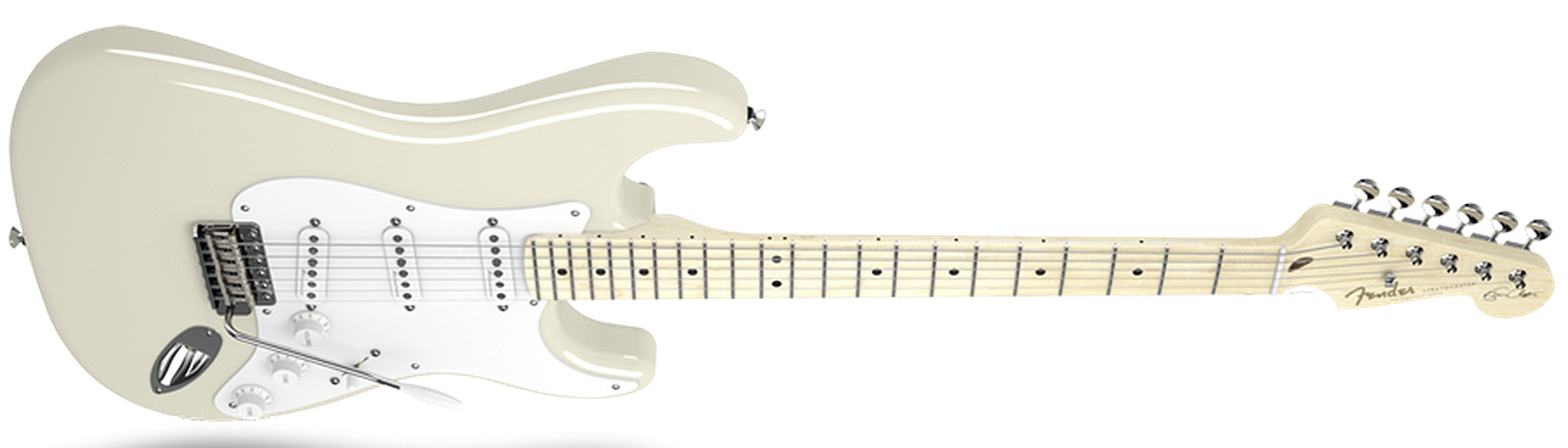 Fender Strat Usa American Artist Eric Clapton 3s Mn Olympic White - Elektrische gitaar in Str-vorm - Variation 2