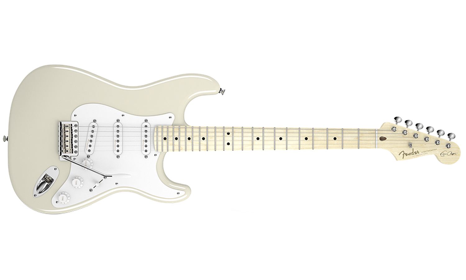 Fender Strat Usa American Artist Eric Clapton 3s Mn Olympic White - Elektrische gitaar in Str-vorm - Variation 1