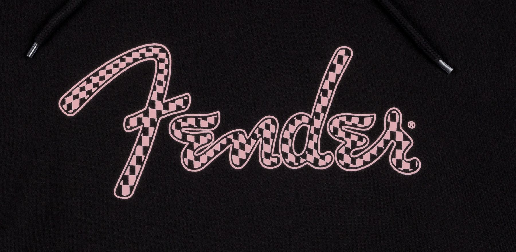 Fender Sweat à Capuche à Carreaux Ondulés Avec Logo Spaghetti, Carreaux Roses - Xxl - T-shirt - Variation 1