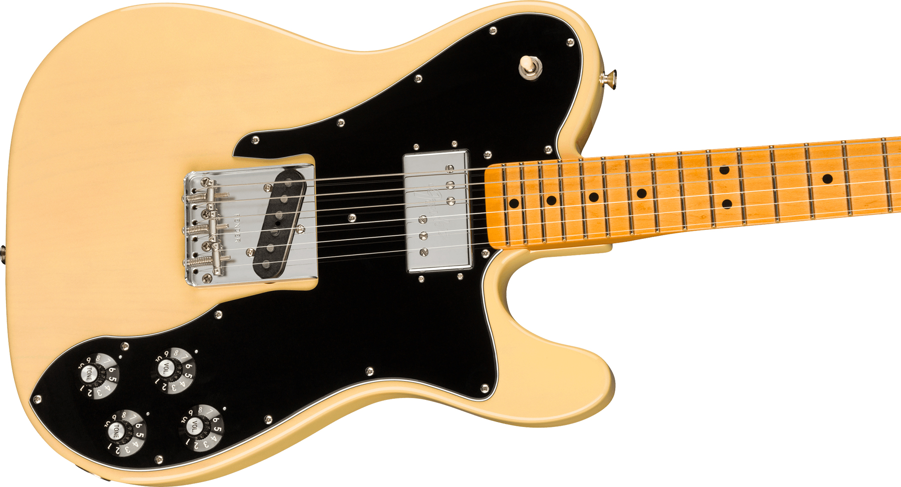 Fender Tele 70s Custom American Original Usa Sh Mn - Vintage Blonde - Televorm elektrische gitaar - Variation 2