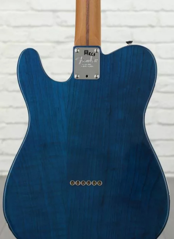 Fender Tele American Professional Roasted Neck Ltd 2020 Usa Mn - Sapphire Blue Transparent - Televorm elektrische gitaar - Variation 2
