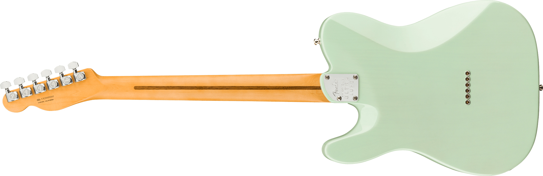 Fender Tele American Ultra Luxe Usa Rw +etui - Transparent Surf Green - Televorm elektrische gitaar - Variation 1