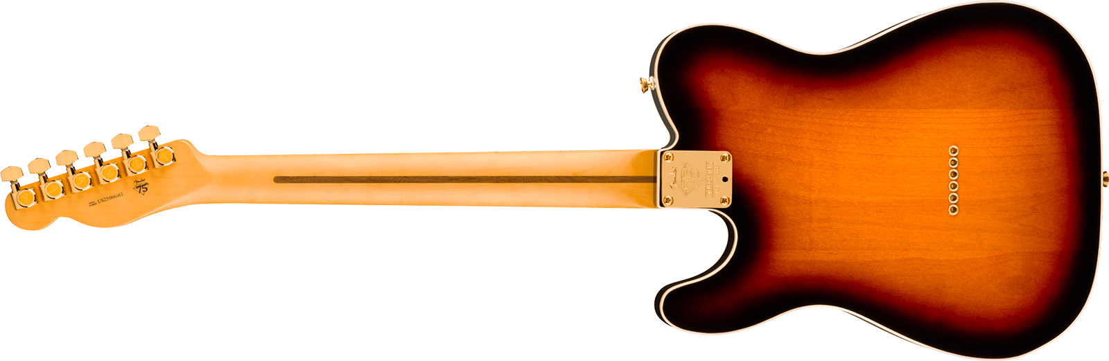 Fender Tele Custom American Pro Ii 75th Ann. Usa 2s Ht Mn - 2-color Sunburst - Televorm elektrische gitaar - Variation 2