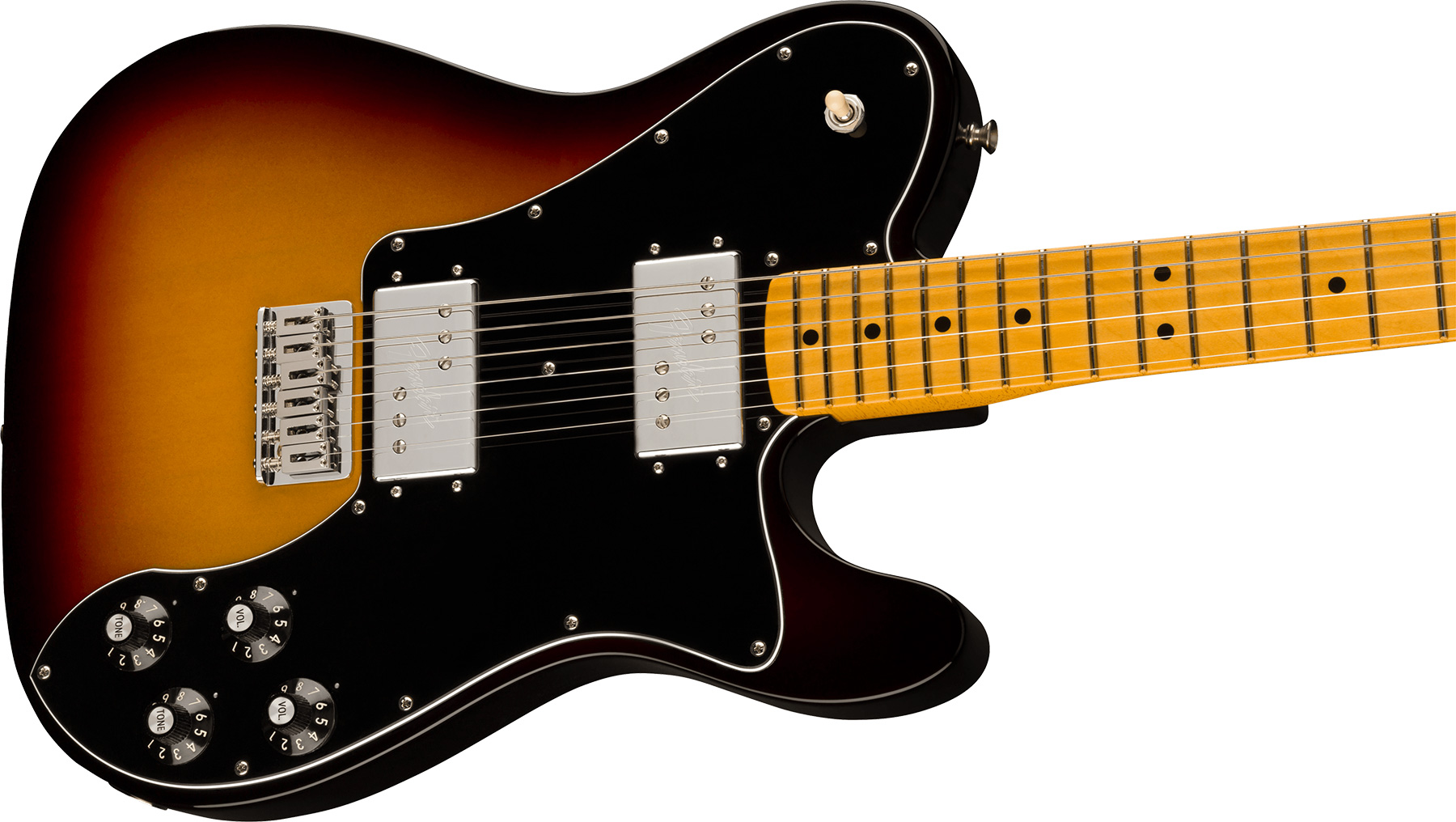 Fender Tele Deluxe 1975 American Vintage Ii Usa 2h Ht Mn - 3-color Sunburst - Televorm elektrische gitaar - Variation 2