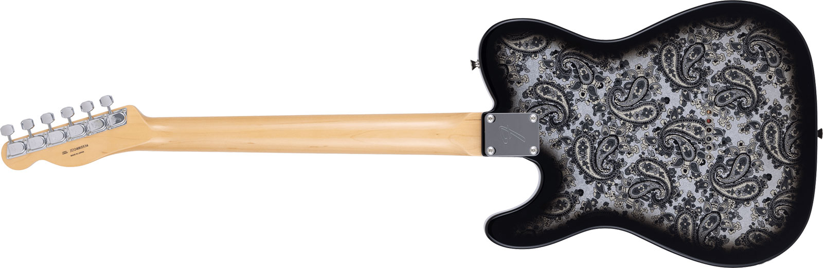 Fender Tele Ltd Jap 2s Ht Mn - Black Paisley - Televorm elektrische gitaar - Variation 1