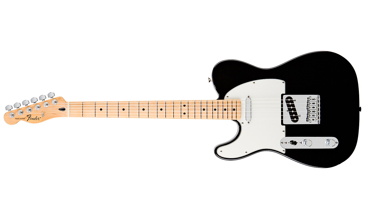 Fender Tele Mexican Standard 2011 Gaucher 2s Mn Black - Linkshandige elektrische gitaar - Variation 1