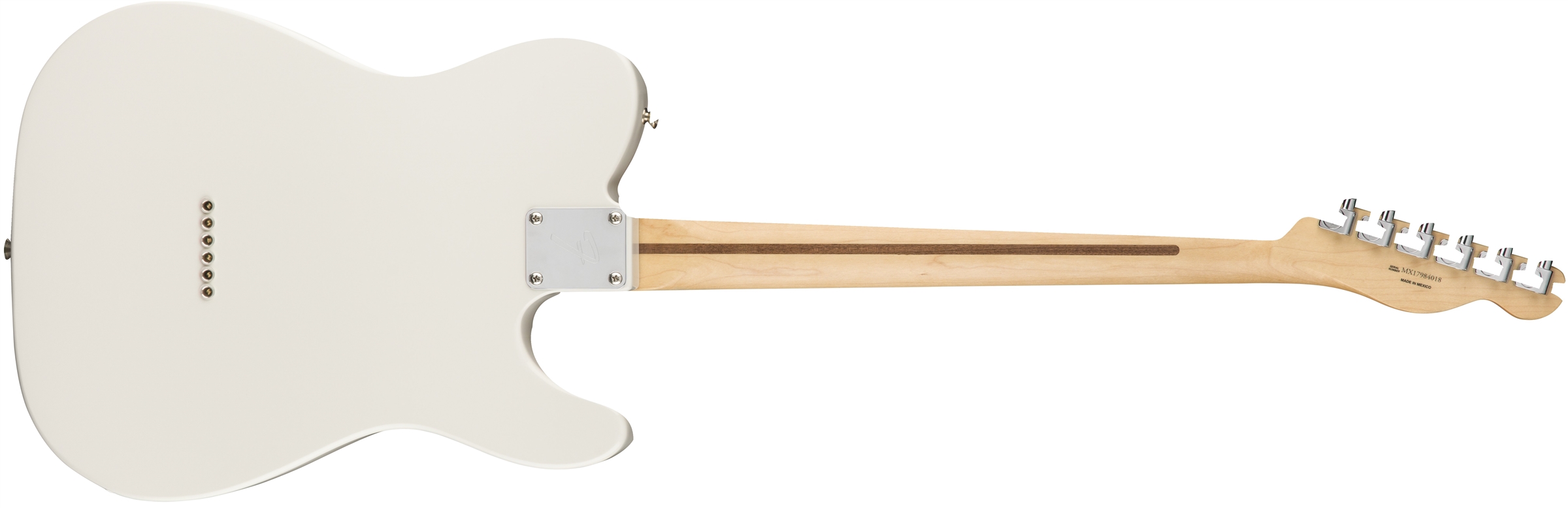 Fender Tele Player Lh Gaucher Mex Ss Pf - Polar White - Linkshandige elektrische gitaar - Variation 1