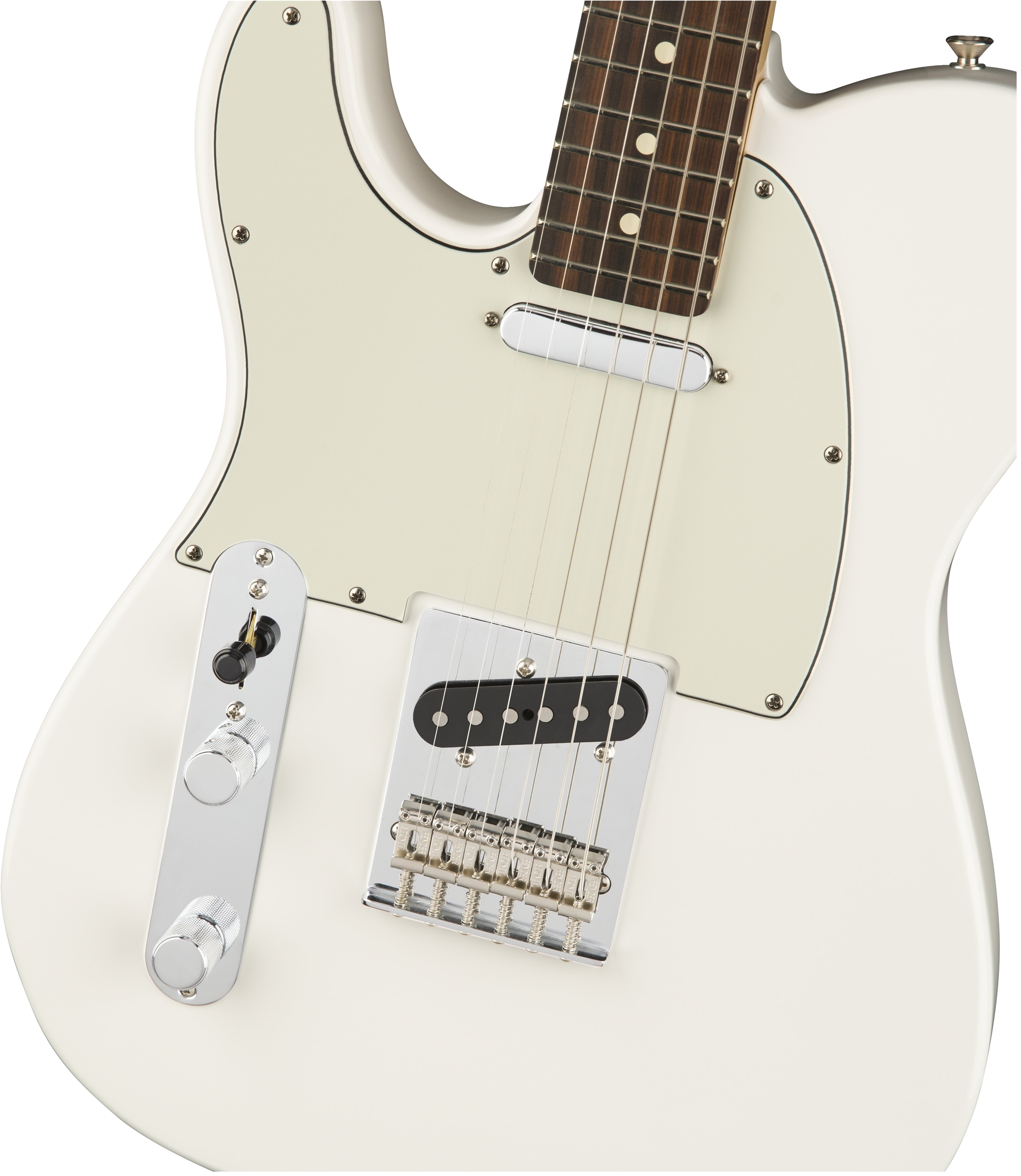 Fender Tele Player Lh Gaucher Mex Ss Pf - Polar White - Linkshandige elektrische gitaar - Variation 2