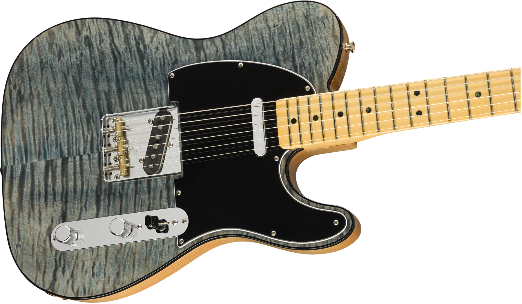 Fender Tele Quilt Maple Top Rarities Usa Mn - Blue Cloud - Televorm elektrische gitaar - Variation 2