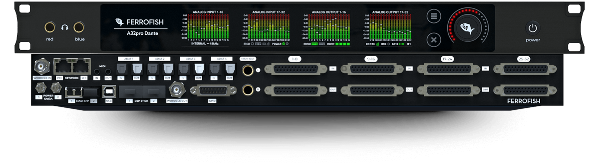 Ferrofish A32pro Convertisseur/router 32 E/s Analog, Madi64 Multimode - Converter - Variation 1