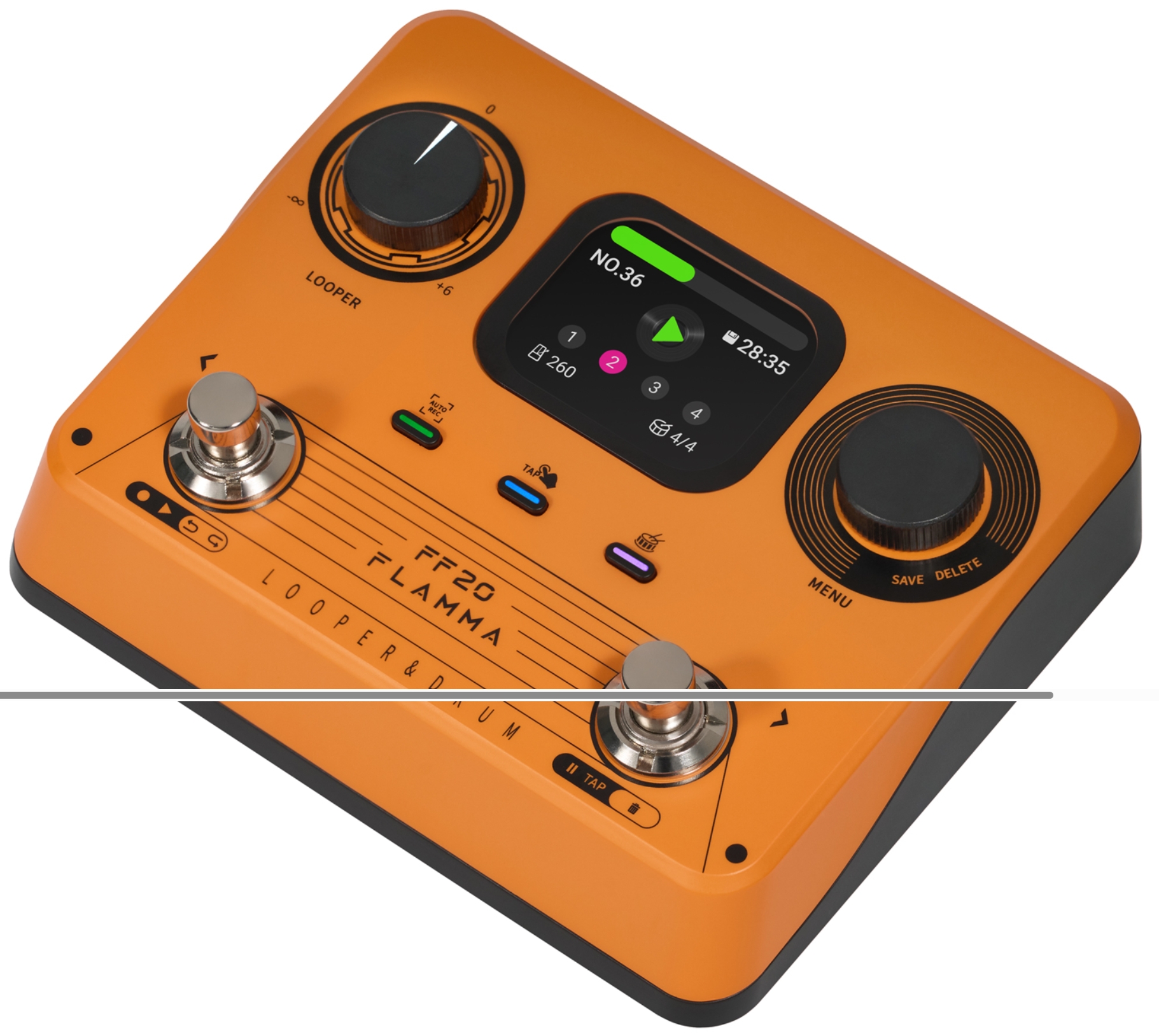 Flamma Ff20 Looper & Drum Machine Orange - Looper effect pedaal - Variation 1