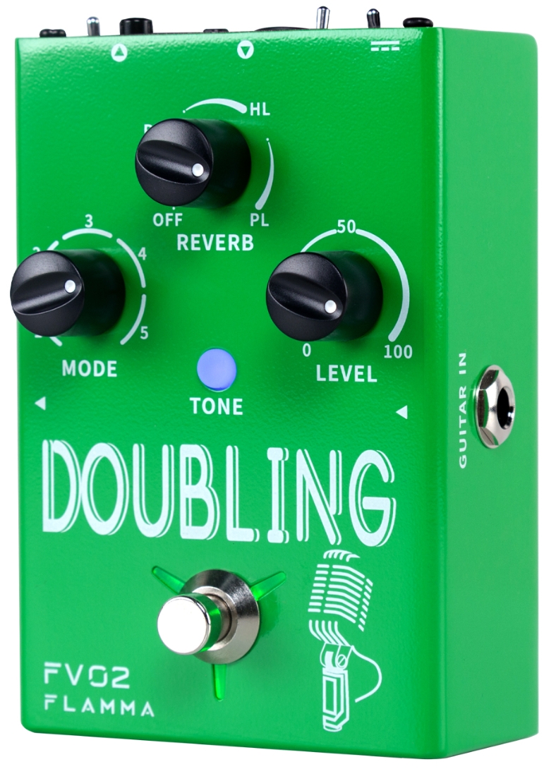 Flamma Fv02 Doubling Vocal Effect Pedal - Modulation/chorus/flanger/phaser en tremolo effect pedaal - Variation 2