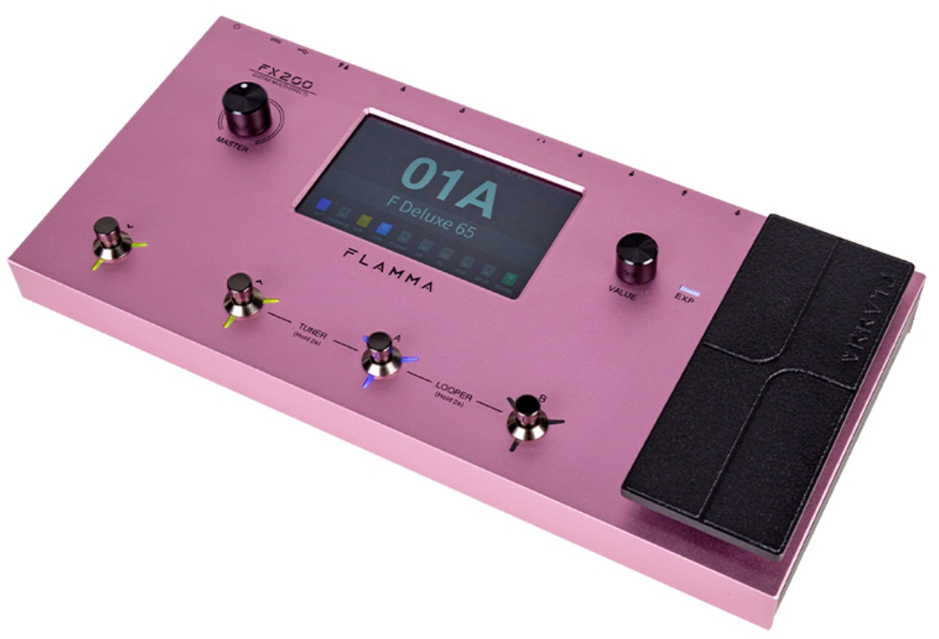Flamma Fx200 Guitar Multi Effects Pink - Multieffecten Pedaal voor Electrische Gitaar - Variation 1