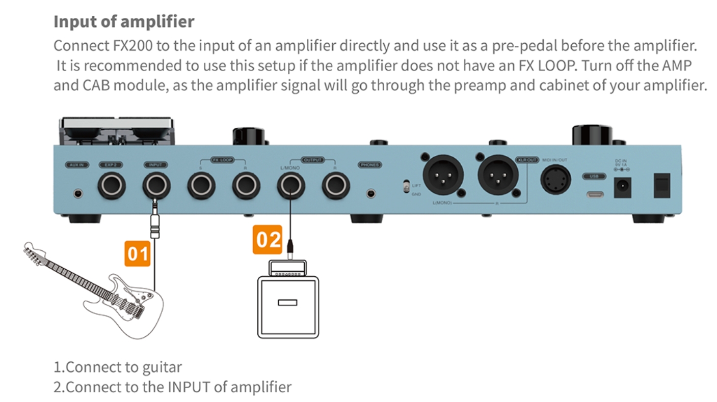 Flamma Fx200b (rechargeable Battery) Guitar Multi Effects Nebula Green - Multieffecten Pedaal voor Electrische Gitaar - Variation 9