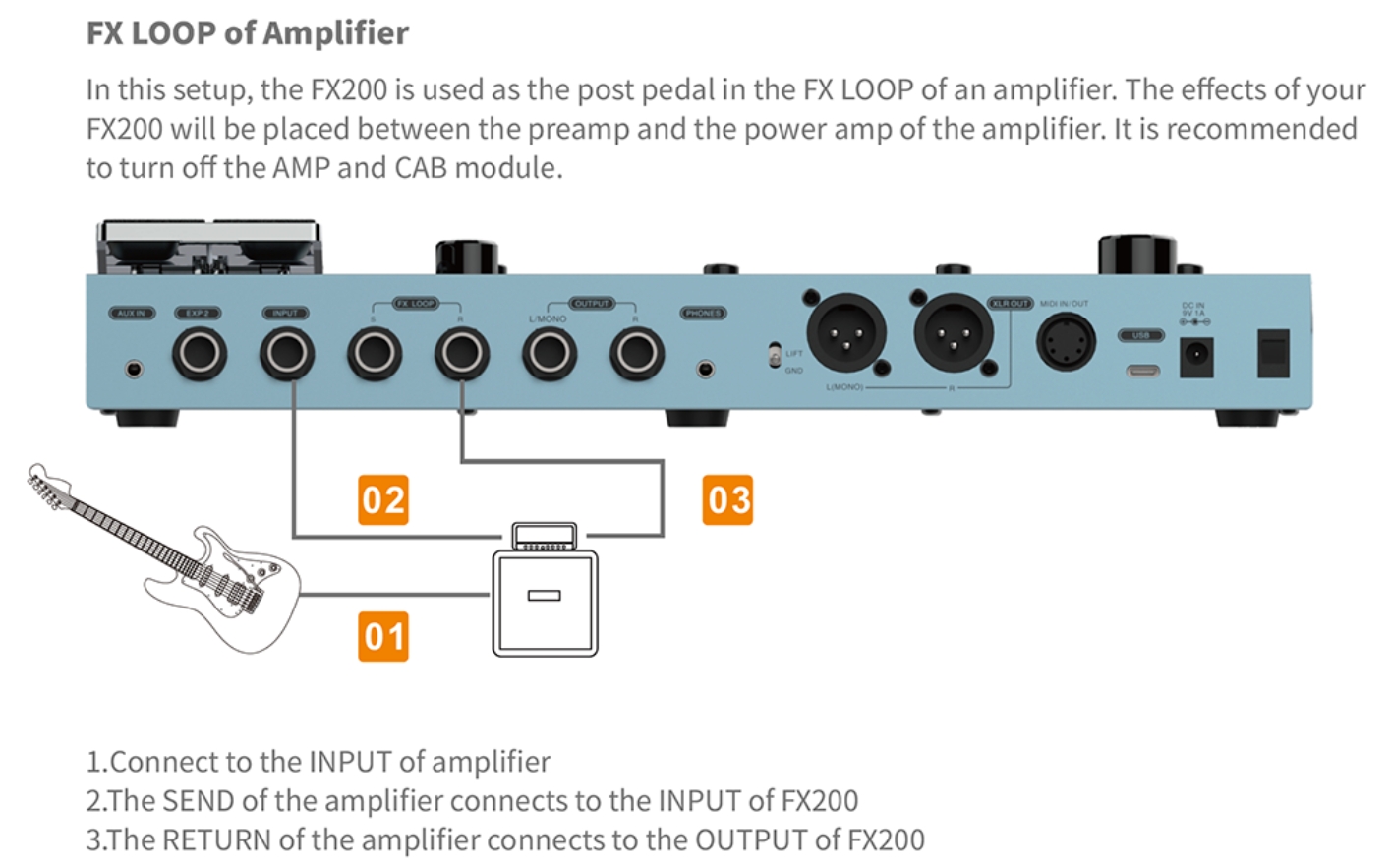 Flamma Fx200b (rechargeable Battery) Guitar Multi Effects Nebula Green - Multieffecten Pedaal voor Electrische Gitaar - Variation 5