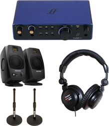 Usb audio-interface Focusrite SCARLETT 2i2 G4 AE Blue + Enceintes D3V + Casque + Pieds
