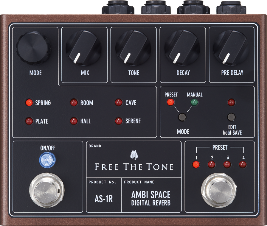 Free The Tone Ambi Space As-1r Digital Reverb - Reverb/delay/echo effect pedaal - Main picture