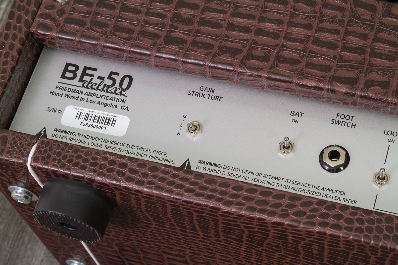 Friedman Amplification Be50 Deluxe Head 25/50w El34 Brown Gator Tolex - Gitaarversterker top - Variation 8