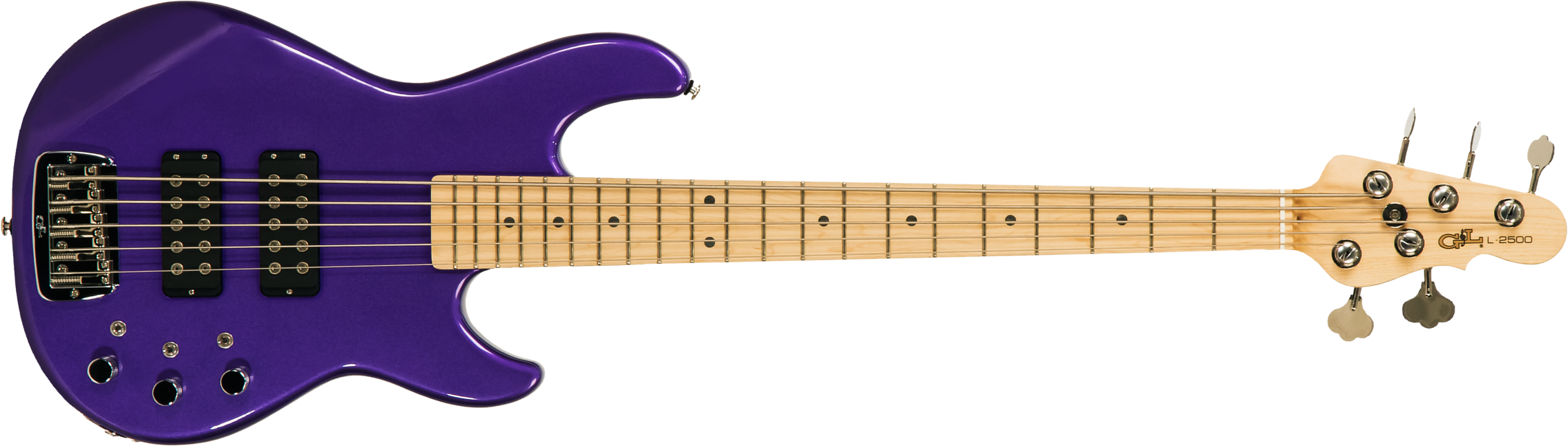 G&l Custom Shop L•2500 Usa Active Mn #clf2209260 - Plum Metallic - Solid body elektrische bas - Main picture