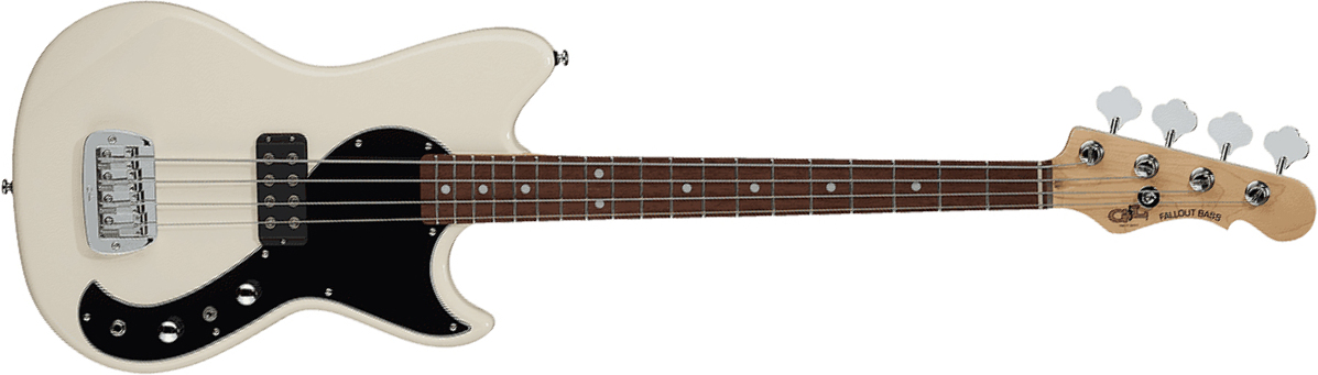 G&l Fallout Shortscale Bass Tribute Jat - Olympic White - Solid body elektrische bas - Main picture