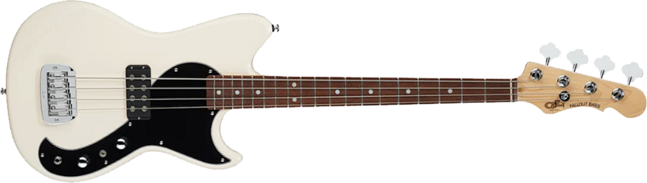 G&l Fallout Shortscale Bass Tribute Ss Rw - Olympic White - Solid body elektrische bas - Main picture