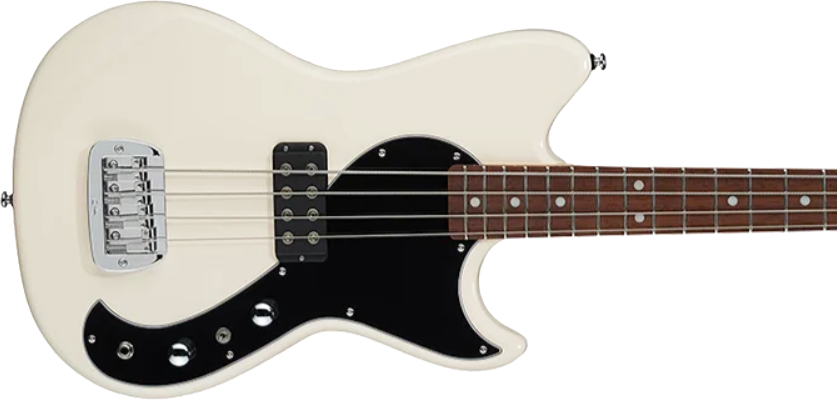 G&l Fallout Shortscale Bass Tribute Ss Rw - Olympic White - Solid body elektrische bas - Variation 1