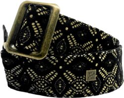 Gitaarriem Get m get m                    Rock'N'Roll Black & Gold Brocade