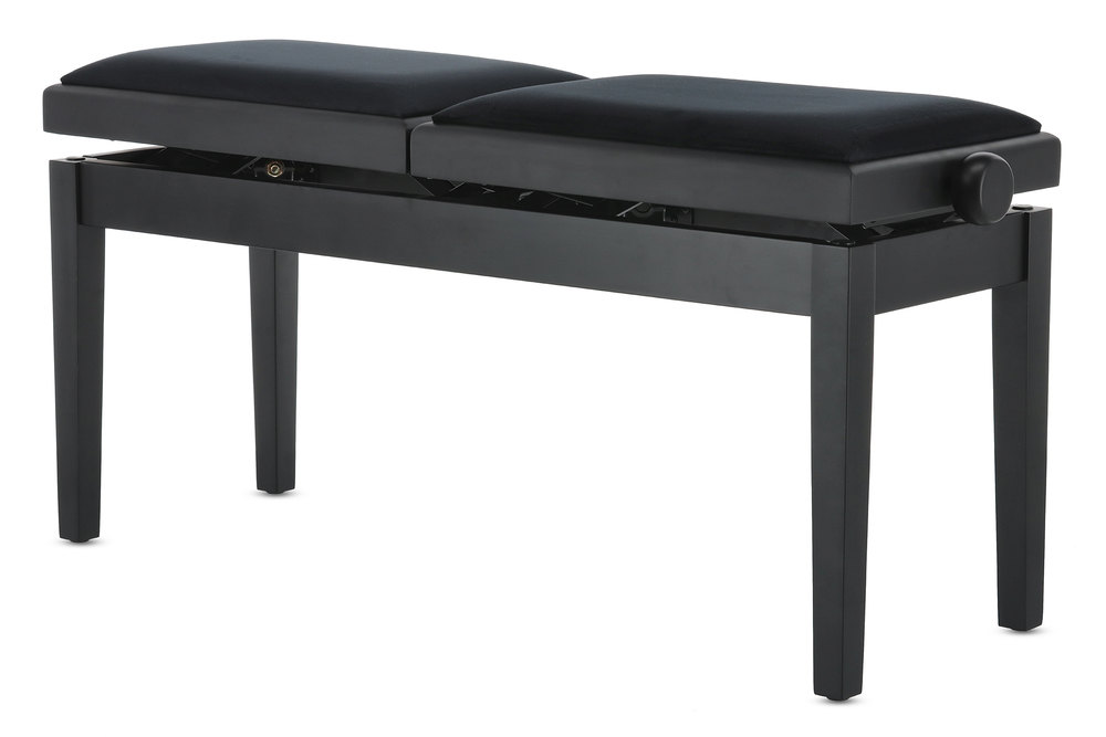 Gewa Banquette Piano Deluxe Double Noir Mat - Pianobank - Variation 10
