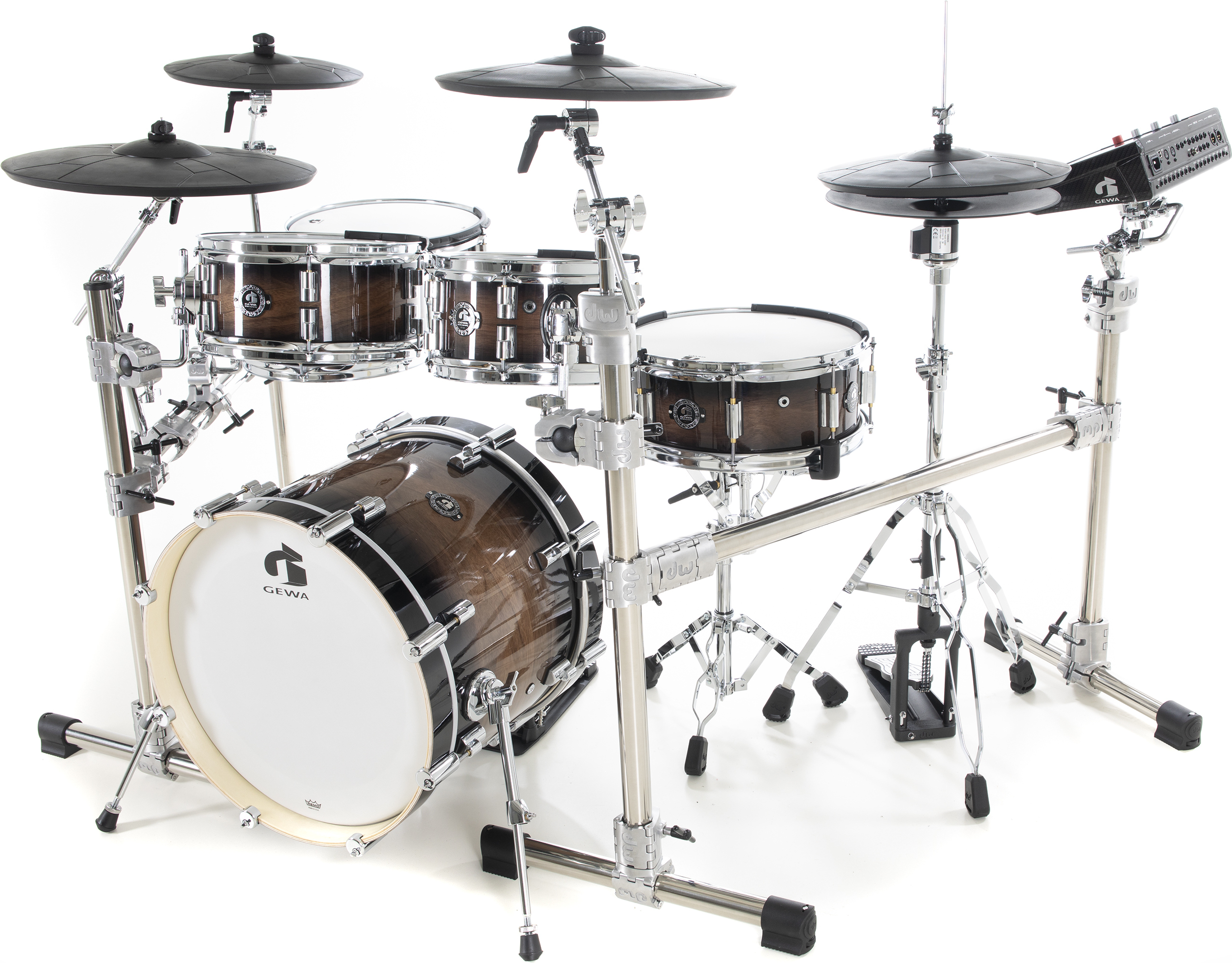 Gewa G9 E-drum Kit Pro L6 Walnut Burst - Elektronisch drumstel - Main picture