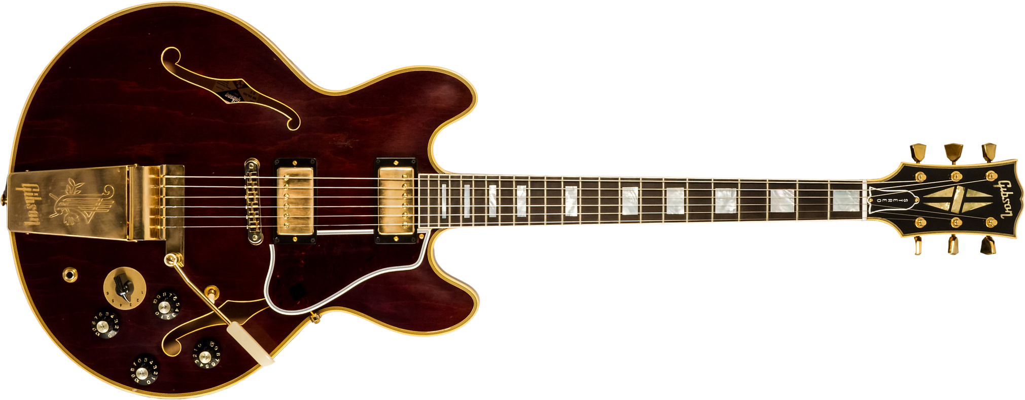 Gibson Custom Shop Bb King Es355 1974 Rumble In The Jungle 2h Trem Eb #bbes33505 - Murphy Lab Light Aged Walnut - Semi hollow elektriche gitaar - Main