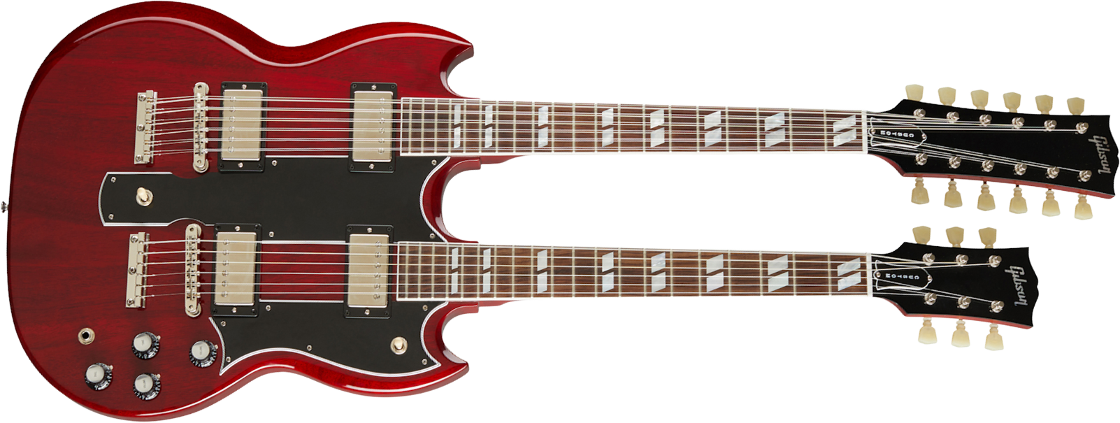 Gibson Custom Shop Eds-1275 Double Neck 2h Ht Rw - Cherry Red - Dubbelhals gitaar - Main picture