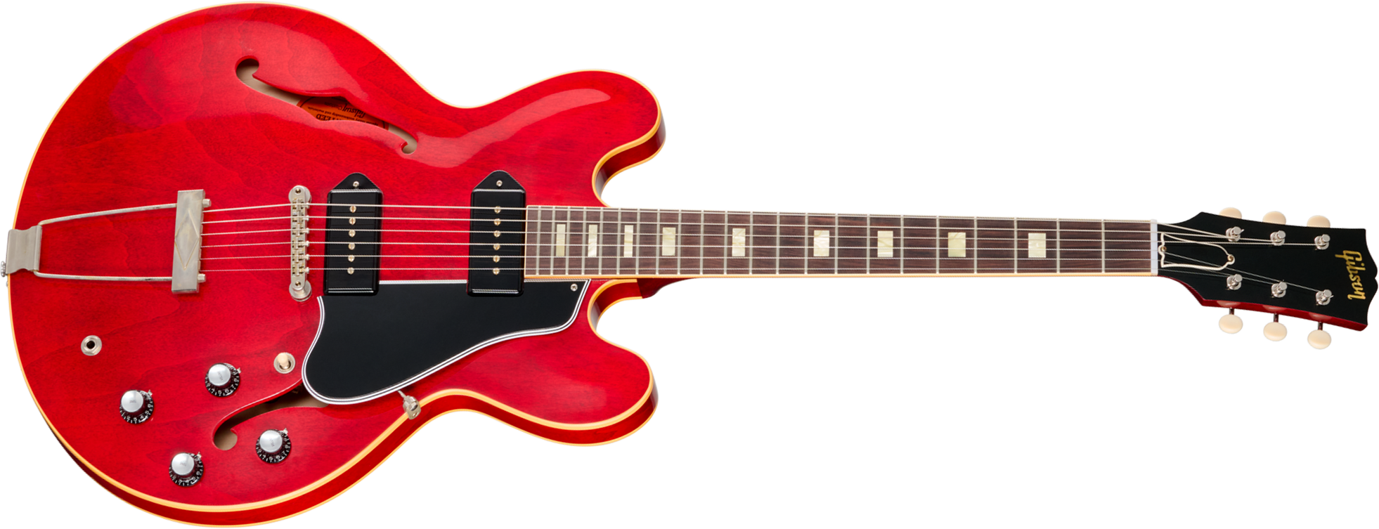Gibson Custom Shop Es330 1962 Reissue Historic 2s P90 Ht Rw - Sixties Cherry - Semi hollow elektriche gitaar - Main picture