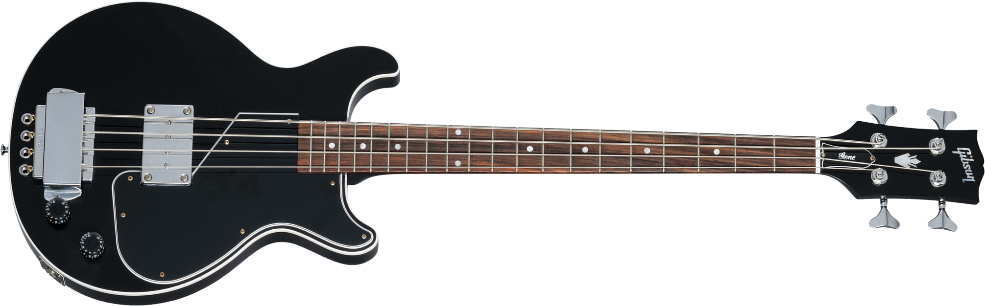 Gibson Custom Shop Gene Simmons Eb-0 Bass Ltd Signature Rw - Vos Ebony - Solid body elektrische bas - Main picture