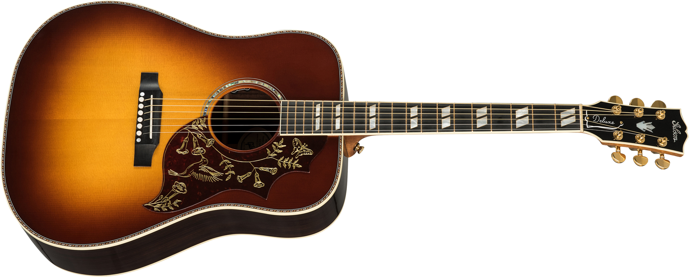Gibson Custom Shop Hummingbird Deluxe Dreadnought Epicea Palissandre Eb - Rosewood Burst - Elektro-akoestische gitaar - Main picture