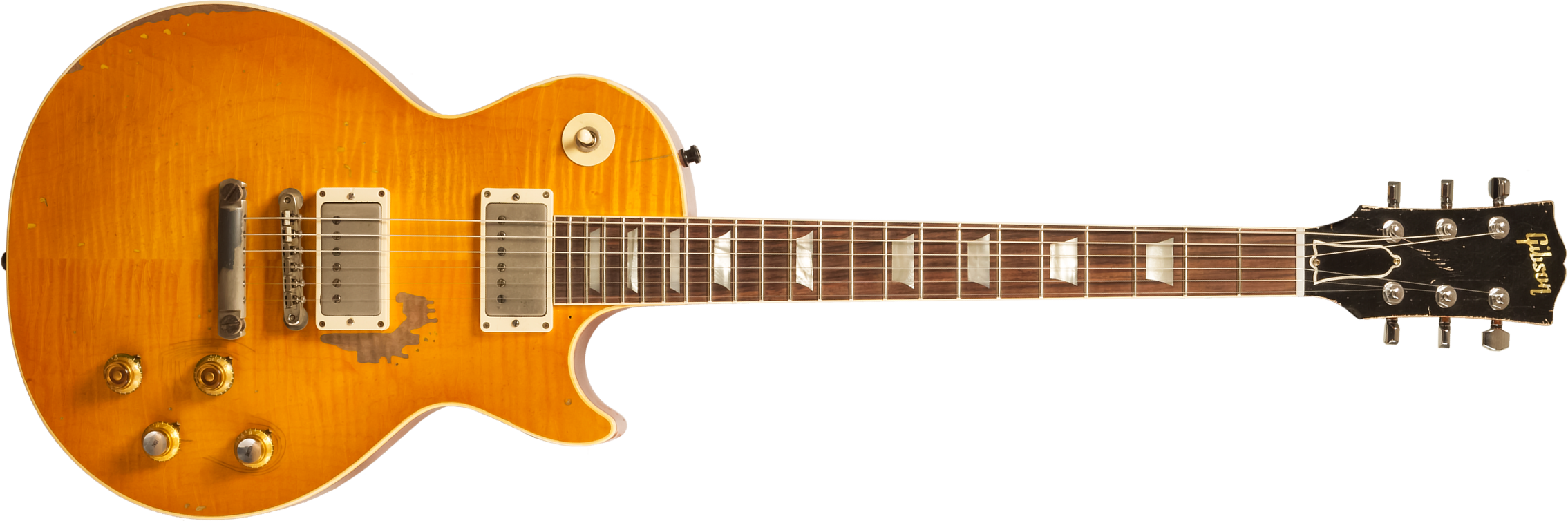 Gibson Custom Shop Kirk Hammett Les Paul Standard Greeny 2h Ht Rw #941251 - Murphy Lab Aged Greeny Burst - Enkel gesneden elektrische gitaar - Main pi