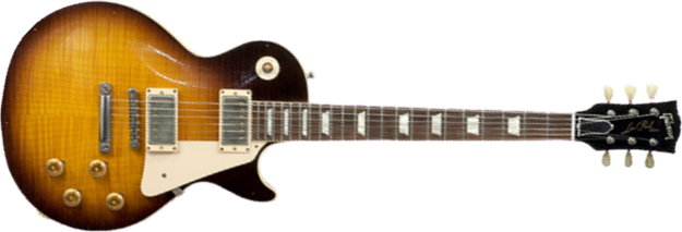 Gibson Custom Shop Les Paul 1960 Reissue 2h Ht Rw - Heavy Aged Bourbon Burst - Enkel gesneden elektrische gitaar - Main picture