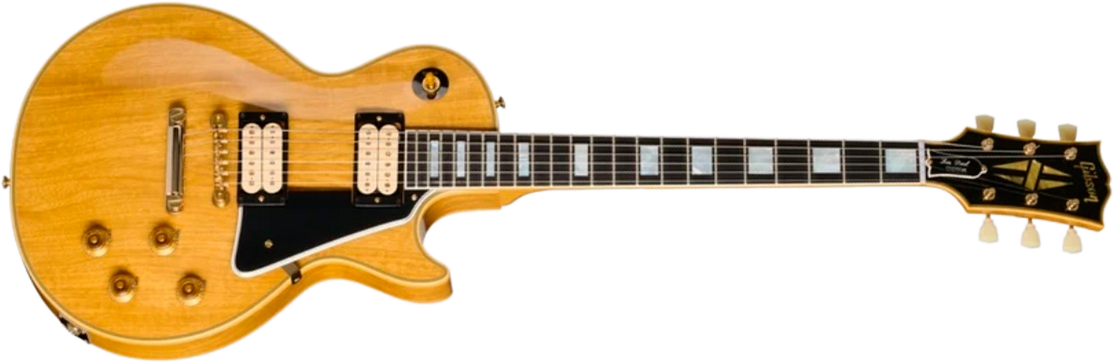 Gibson Custom Shop Les Paul Custom 1957 Korina Le Ltd 2h Ht Eb - Vos Antique Natural - Single cut gitaar - Main picture