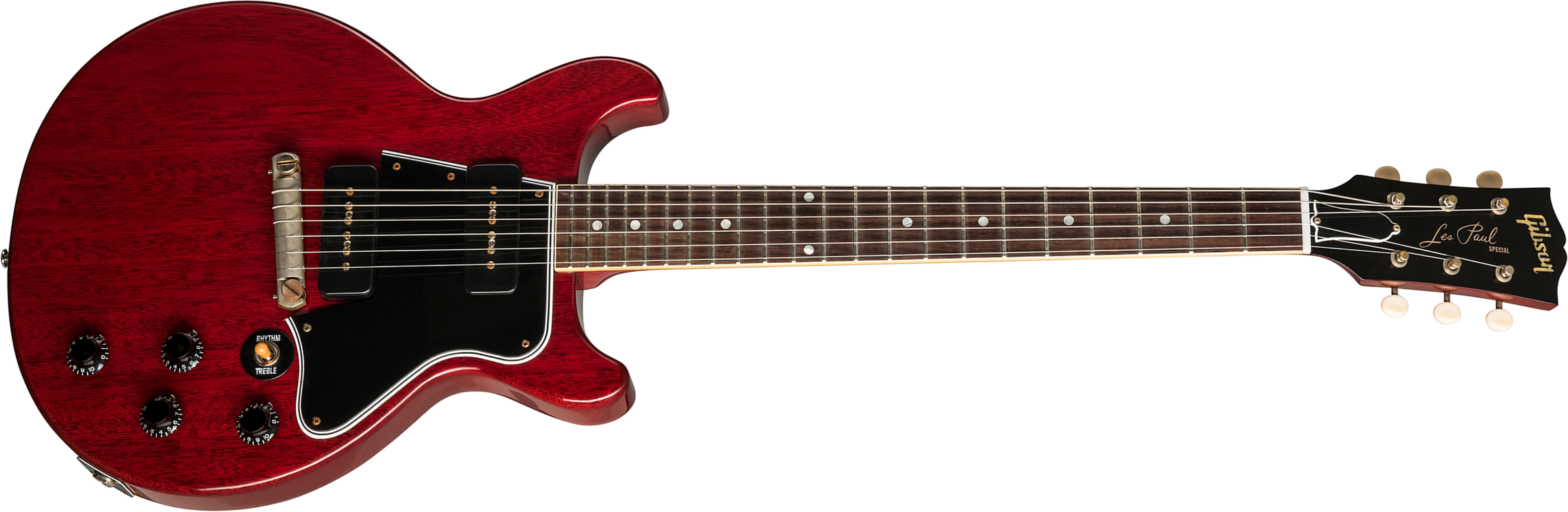 Gibson Custom Shop Les Paul Special 1960 Double Cut Reissue 2p90 Ht Rw - Vos Cherry Red - Enkel gesneden elektrische gitaar - Main picture