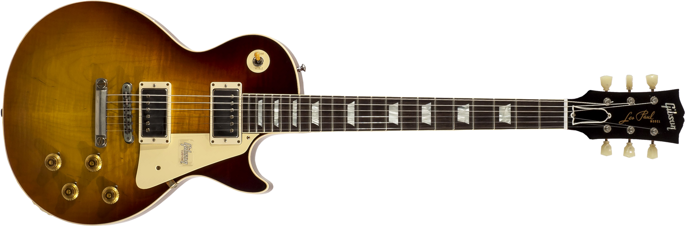 Gibson Custom Shop Les Paul Standard 1959 2h Ht Rw - Vos Dark Bourbon Fade - Enkel gesneden elektrische gitaar - Main picture