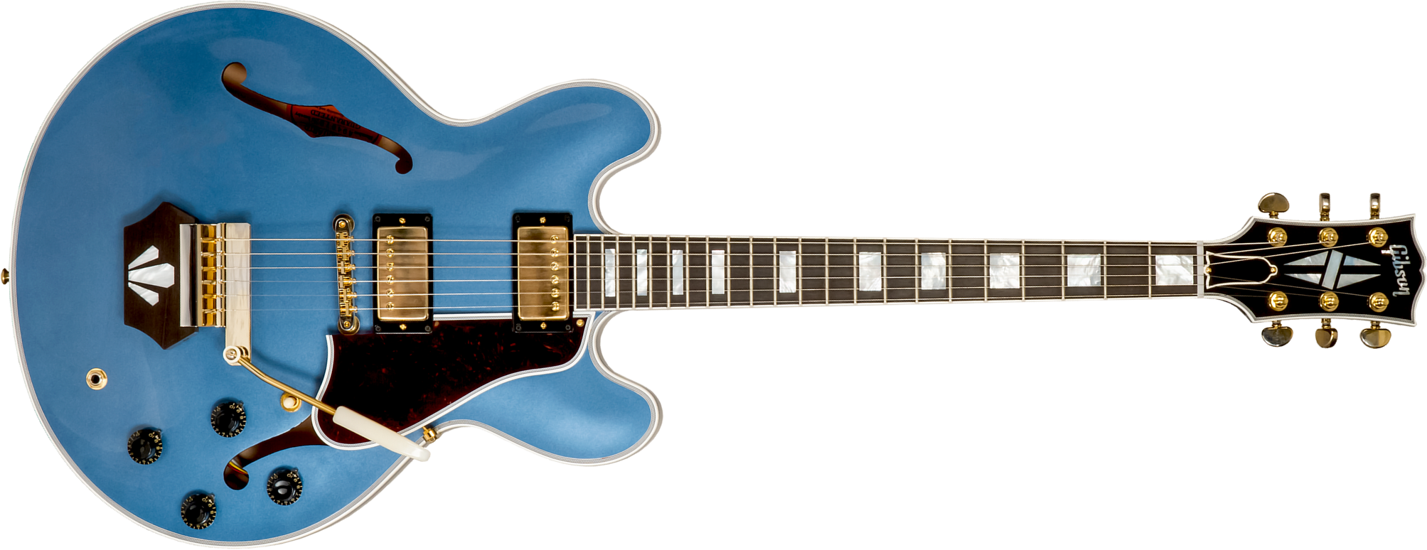 Gibson Custom Shop M2m Es-355 Maestro 2h Trem Eb #a940193 - Vos Pelham Blue - Hollow bodytock elektrische gitaar - Main picture