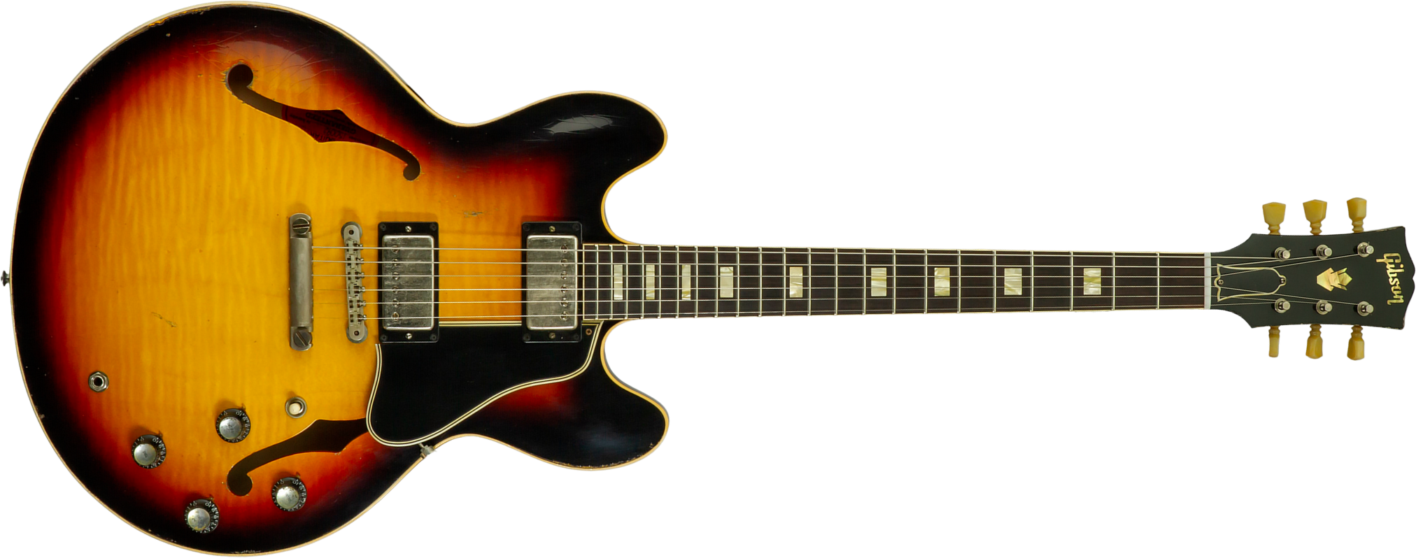 Gibson Custom Shop M2m Es335 1964 Reissue 2h Ht Rw #150092 - Murphy Lab Light Aged Vintage Burst - Semi hollow elektriche gitaar - Main picture