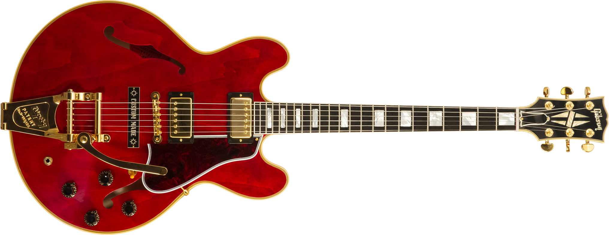 Gibson Custom Shop M2m Es355 1959 Bigsby Custom Made Plate 2h Trem Eb #a950134 - Vos 60s Cherry - Semi hollow elektriche gitaar - Main picture