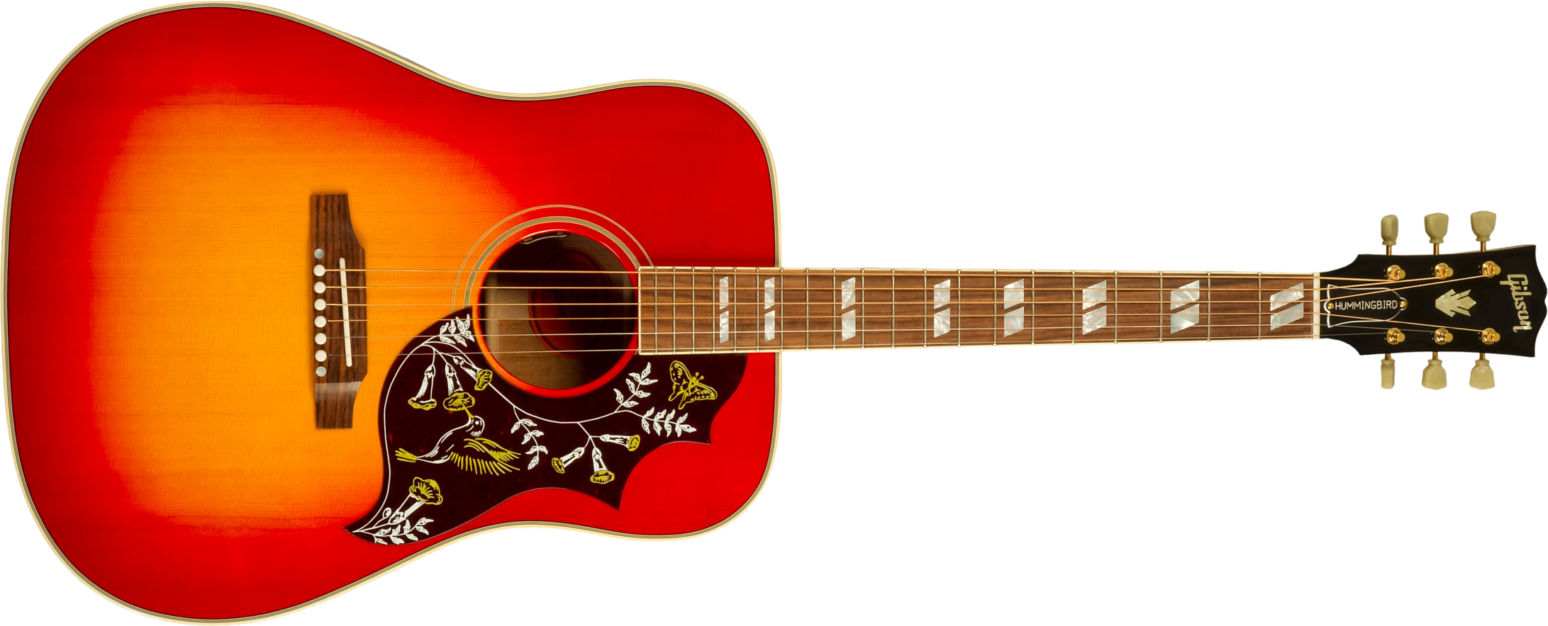 Gibson Custom Shop M2m Hummingbird Dreadnought Epicea Acajou Rw #22814152 - Vintage Cherry Sunburst - Volksgitaar - Main picture