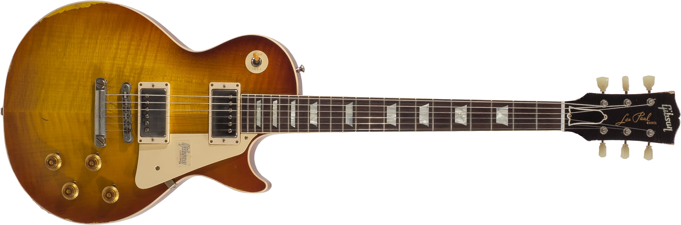 Gibson Custom Shop M2m Les Paul Standard 1958 2h Ht Rw #88149 - Heavy Aged Kentucky Bourbon Fade - Enkel gesneden elektrische gitaar - Main picture