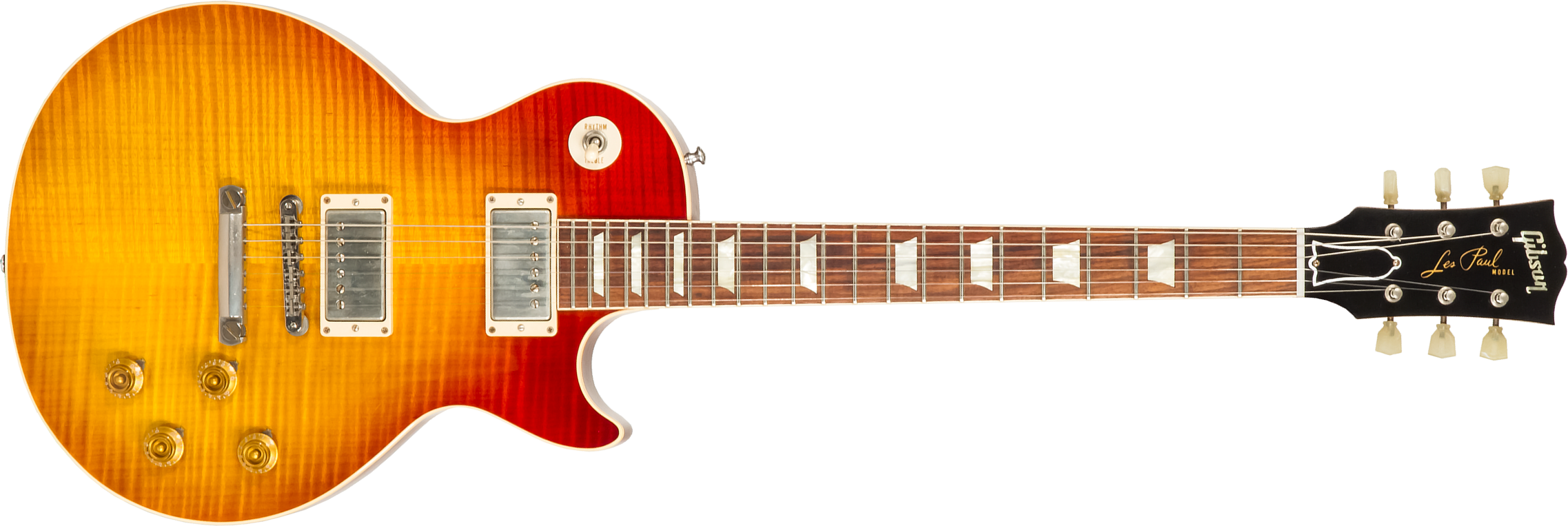 Gibson Custom Shop M2m Les Paul Standard 1959 2h Ht Rw #93133 - Vos Amber Burst - Enkel gesneden elektrische gitaar - Main picture