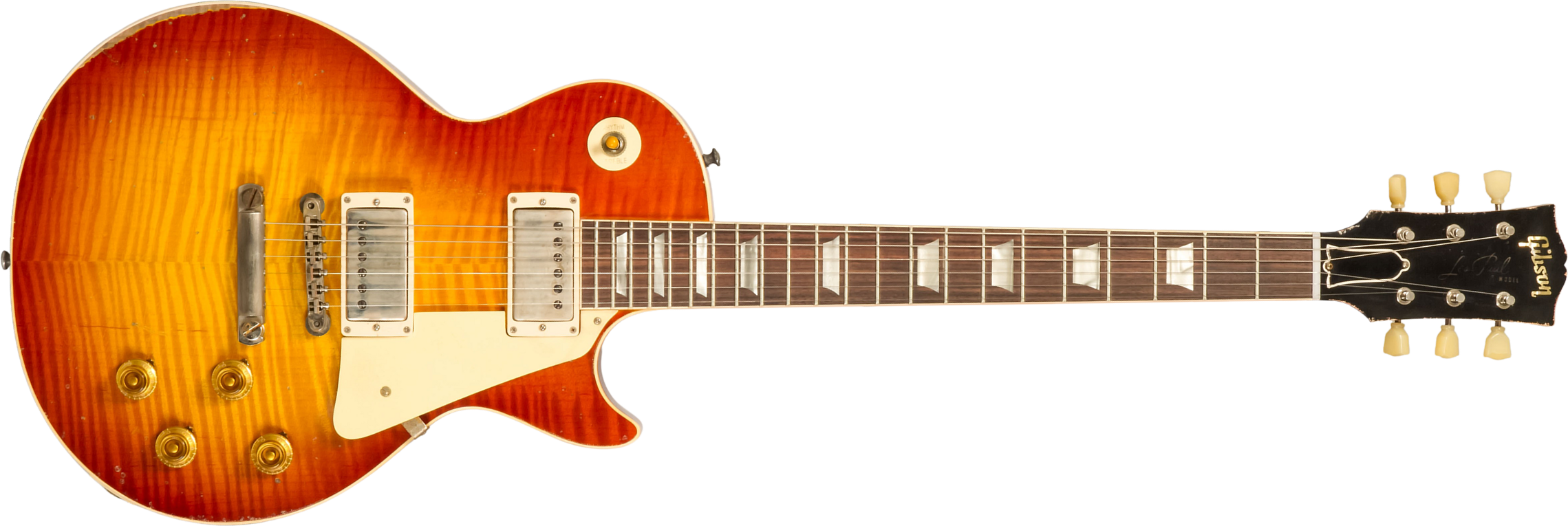 Gibson Custom Shop M2m Les Paul Standard 1959 2h Ht Rw #942136 - Murphy Lab Heavy Aged Sunrise Tea Burst - Enkel gesneden elektrische gitaar - Main pi