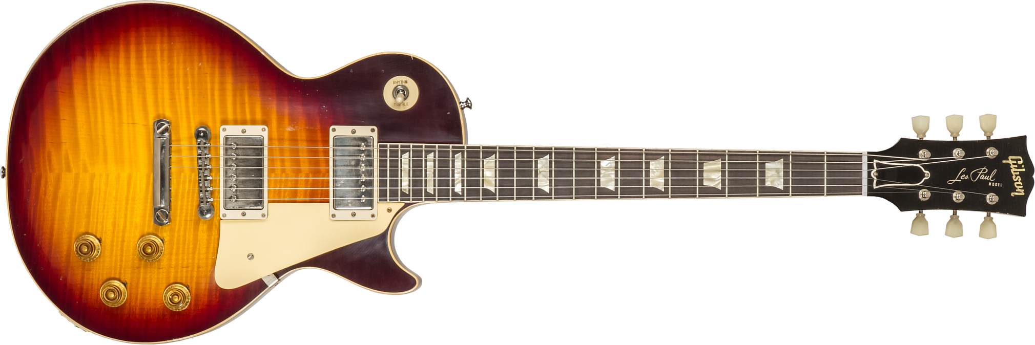 Gibson Custom Shop M2m Les Paul Standard 1959 Reissue 2h Ht Rw #932140 - Murphy Lab Light Aged Bourbon Burst - Enkel gesneden elektrische gitaar - Mai