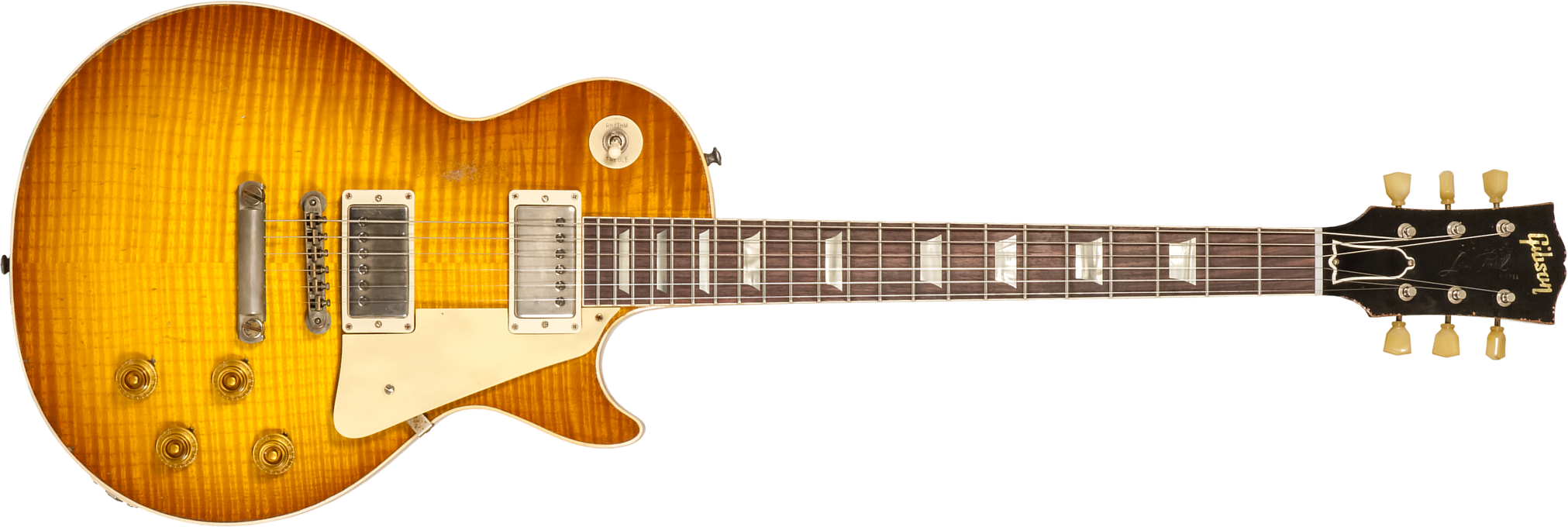 Gibson Custom Shop M2m Les Paul Standard 1959 Reissue 2h Ht Rw #934257 - Murphy Lab Heavy Aged Golden Poppy Burst - Enkel gesneden elektrische gitaar 