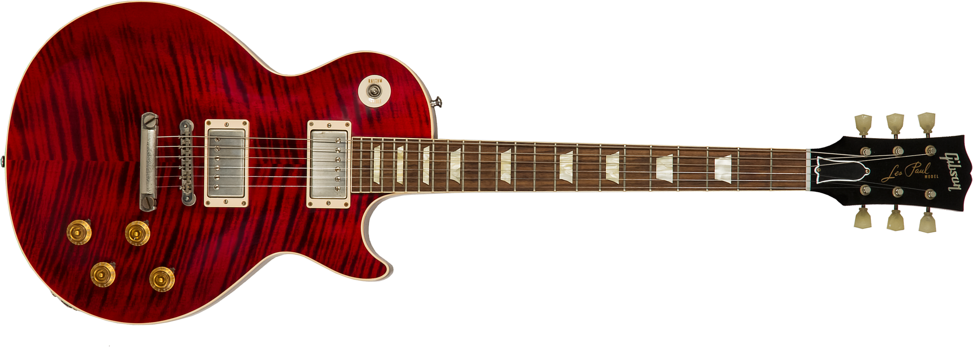 Gibson Custom Shop M2m Les Paul Standard 1959 Reissue 2h Ht Rw #943147 - Vos Red Tiger - Enkel gesneden elektrische gitaar - Main picture