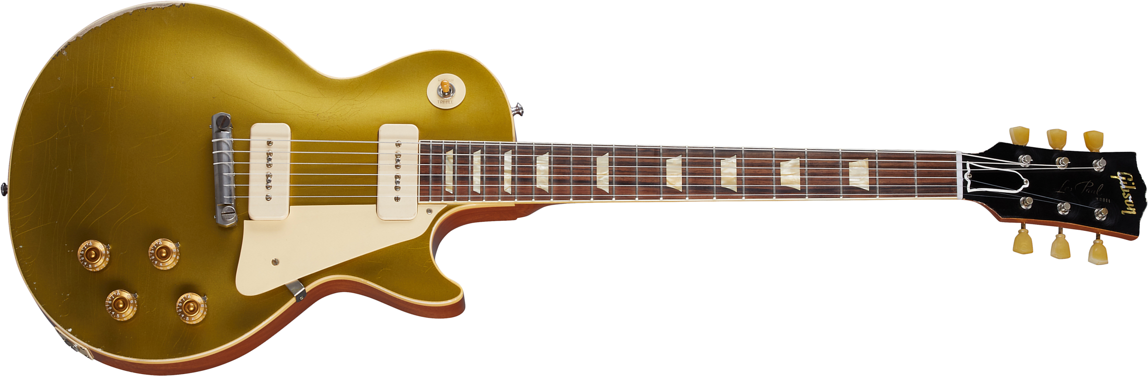 Gibson Custom Shop Murphy Lab Les Paul Goldtop 1954 Reissue 2p90 Ht Rw - Heavy Aged Double Gold - Enkel gesneden elektrische gitaar - Main picture